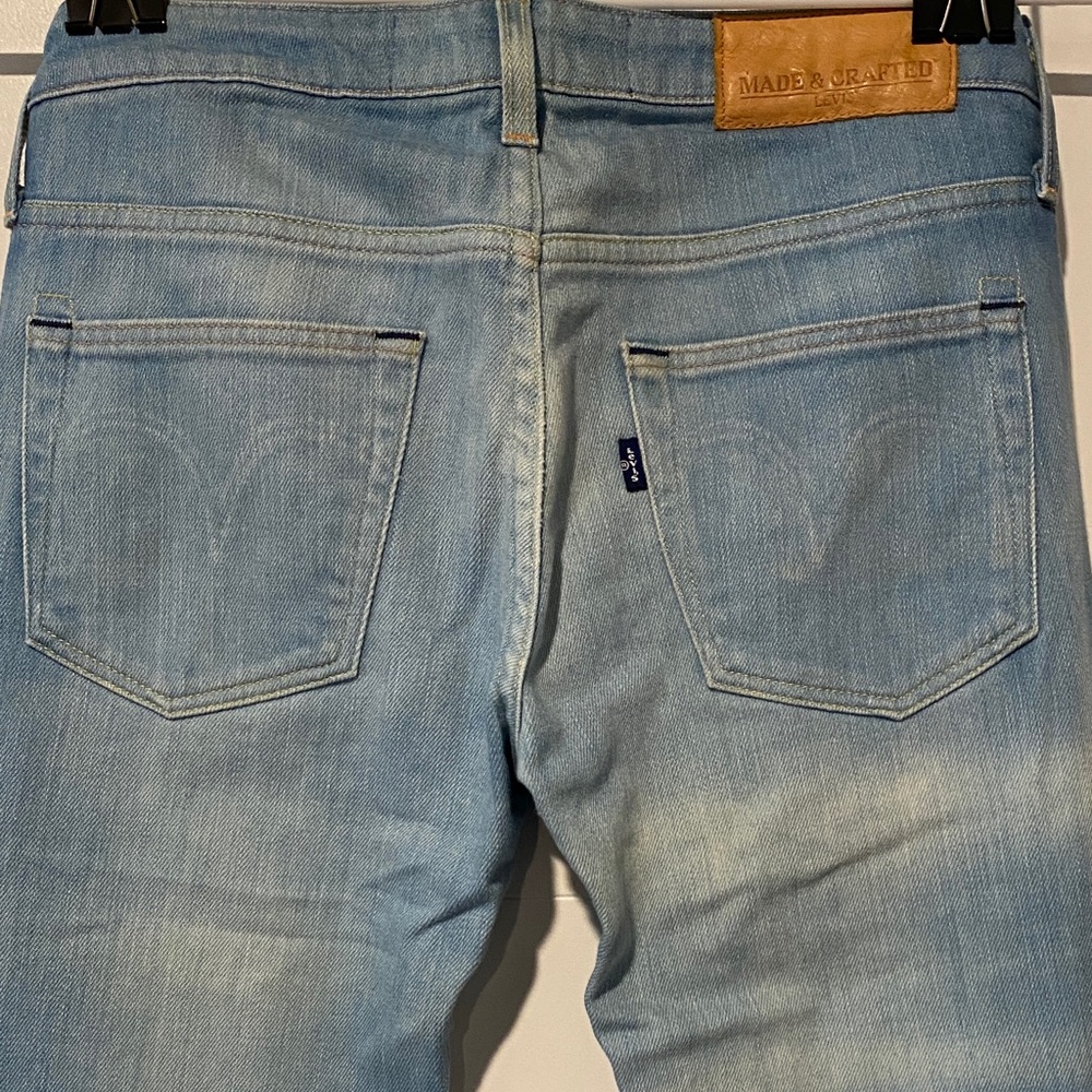 RARE Levi’s Made & Crafted Pins Skinny Light Wash Jeans 24 - Like New - Picture 4 of 8
